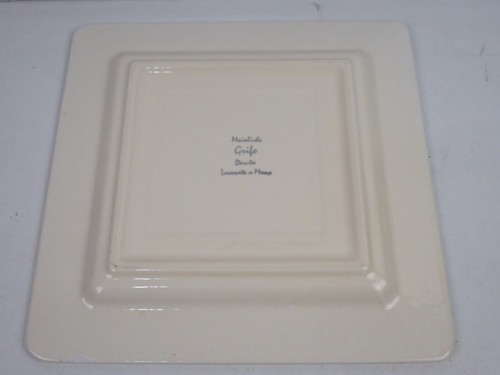 PIATTO IN CERAMICA da esposizione quadrato con decori vassoio GRIFO DERUTA di - Picture 5 of 7