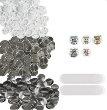 500 Sets 1.25 Inch 32Mm Pin Back Button Parts, DIY round Button Badge Parts, Set