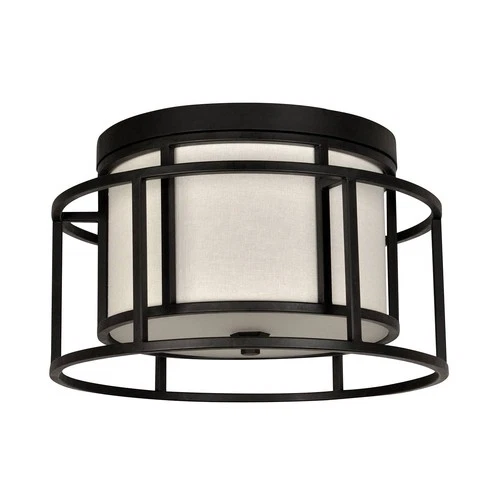 Crystorama Hulton 15" Wide Matte Black Ceiling Light - Picture 3 of 8