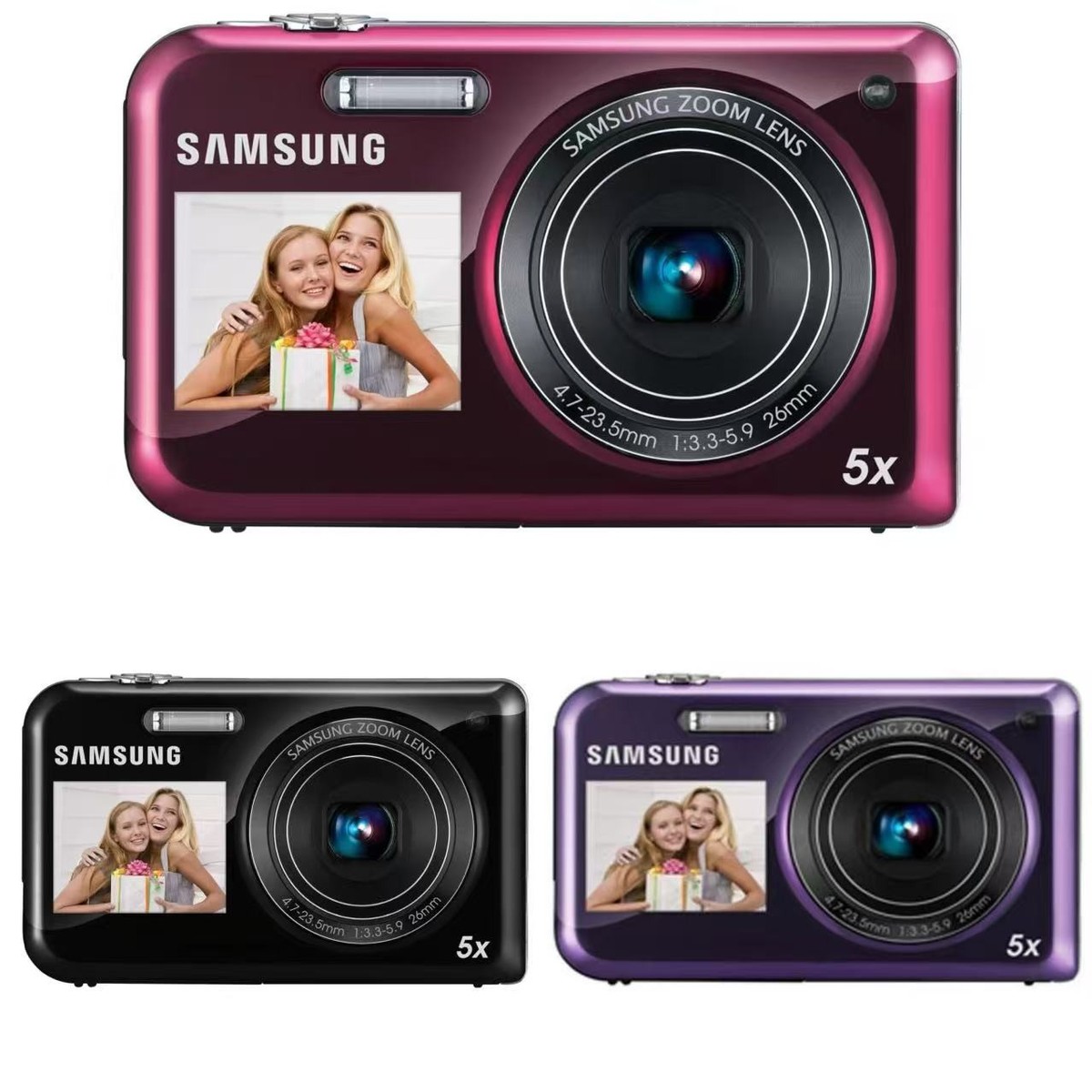 Samsung PL170 16.1MP 5x Optical Zoom Dual Screen LCD Selfie