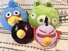 4- Commonwealth Angry Bird Plush Lot 2010,2012 NOT Sound Makers