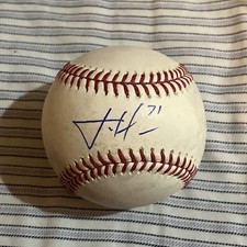 Josh Hader Houston Astros Signed Game Used Major League Baseball JSA