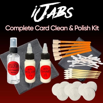 iJabs Card Cleaning Kit - Spray Polish Shine Pokemon One Piece Panini PSA CGC