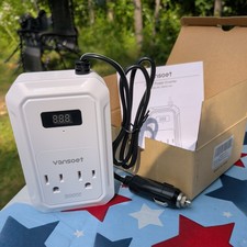 200W Car Power Inverter DC 12V to 110V AC Inverter with PD 65W/30W USB C White