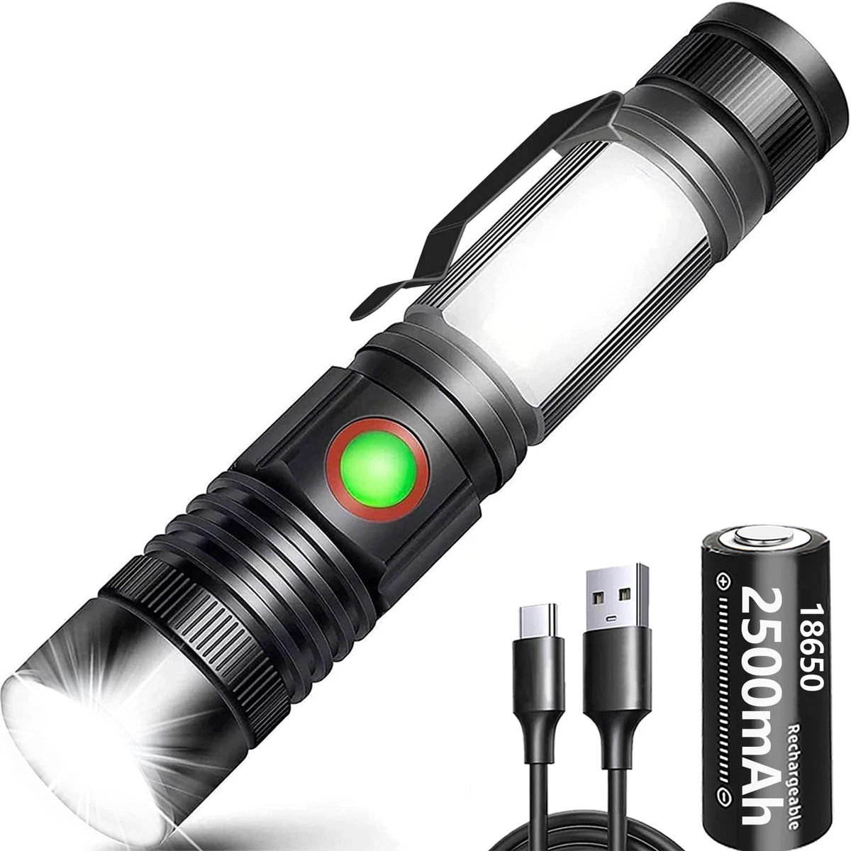 Maxesla 12000 Lumen Torcia LED Ricaricabile Potente Professionale