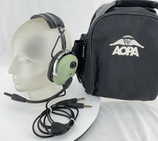 David Clark H10-13.4 Aviation Headset Dual GA Plug w/ AOPA Bag Tested