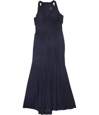 XSCAPE Womens Side Slit Gown Dress, Blue, 12