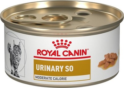 Royal Canin Urinary Moderate Calorie Morsels Canned Cat Food 24/3 oz - exp 8/26