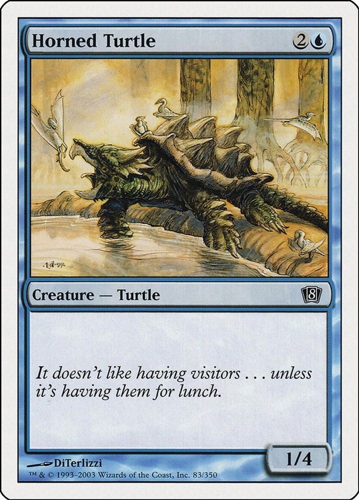 Magic: The Gathering: 8th Edition - Horned Turtle (#83, Common, Lightly Played)