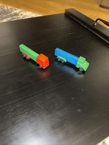 2 Vintage Pez Trucks Red Truck / Green Truck No Feet Wheels Do Not Roll