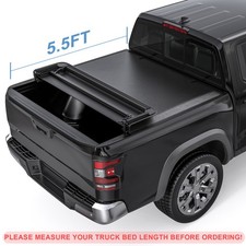 Truck Tonneau Cover For 14-26 Toyota Tundra 5.5ft Bed Wo Deckrail System 4 Fold