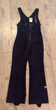 Vintage Obermeyer Ski Snow Jumpsuit Overalls Wool Bib Pants Black Women's Sz 8R