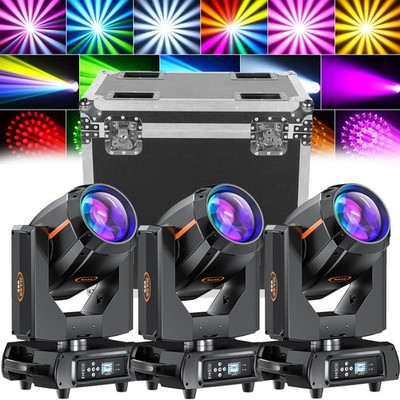 4x 380W Beam Moving Head Light Rainbow Stage Effect Lighting DJ With flight case