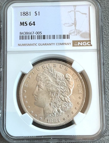 1881 P Morgan Silver Dollar NGC MS64 Nice Clean US Silver $1 Coin