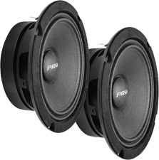 PRV Audio 6.5" Midrange Speakers Pair 6MR200A-4 200W 4-Ohm Shallow Mount Car