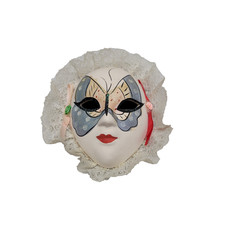 Vintage unbranded ceramic or porcelain Mardi Gras Wall Mask