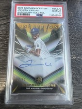 2023 Bowman Inception JOENDRY VARGAS Auto 27/50 Gold Foil PSA 10 BPA-JV