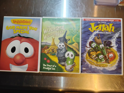 3x VeggieTales! 3 NEW/SEALED DVDs + The Wonderful Wizard of Ha's   FAMILY FAV!