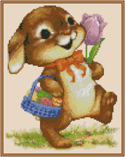 Easter Bunny Counted Cross Stitch Chart #42-105 