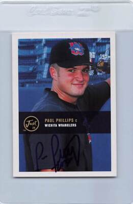 2000 Just Minors #174 Paul Phillips Wranglers Signed Auto *G7594