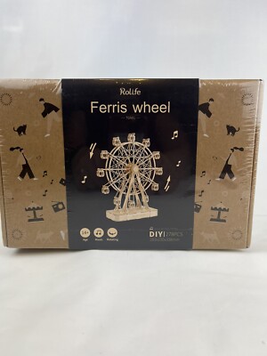 NEW IN BOX -unopened. 3-D Puzzle Kit -Wooden Ferris Wheel Music Box By Rolife