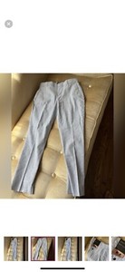new banana republic AVERY BLUE STRIPES WASHABLE LINEN PANTS SZ 2R