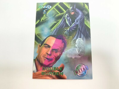 Double Burden Batman Forever Metal DC Card #47 Fleer 1995