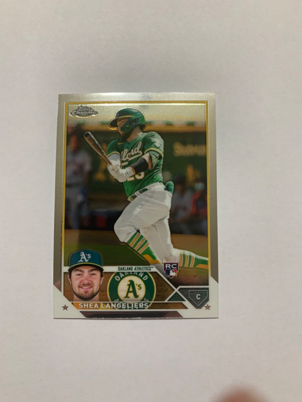 SHEA LANGELIERS 2023 Topps Chrome Rookie RC Refractor Card #175