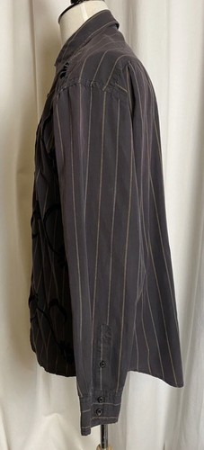 PX Clothing Mens XL Long Sleeve Button Up Dress Shirt Velvet Floral (Fits Large) - Picture 3 of 12