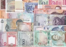 World Banknotes Lot Set 19 Pcs From 6 Countries All UNC