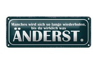 Blechschild Spruch 27X10 Cm Wiederholen Bis Du Was äNderst Deko Schild Tin Sign