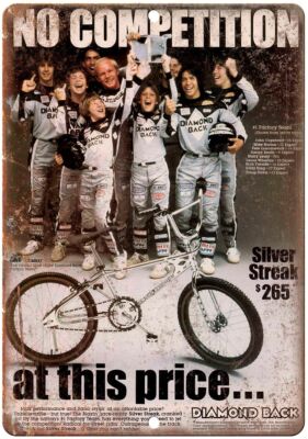 BMX Diamond Back Silver Streak reproduction metal sign B138