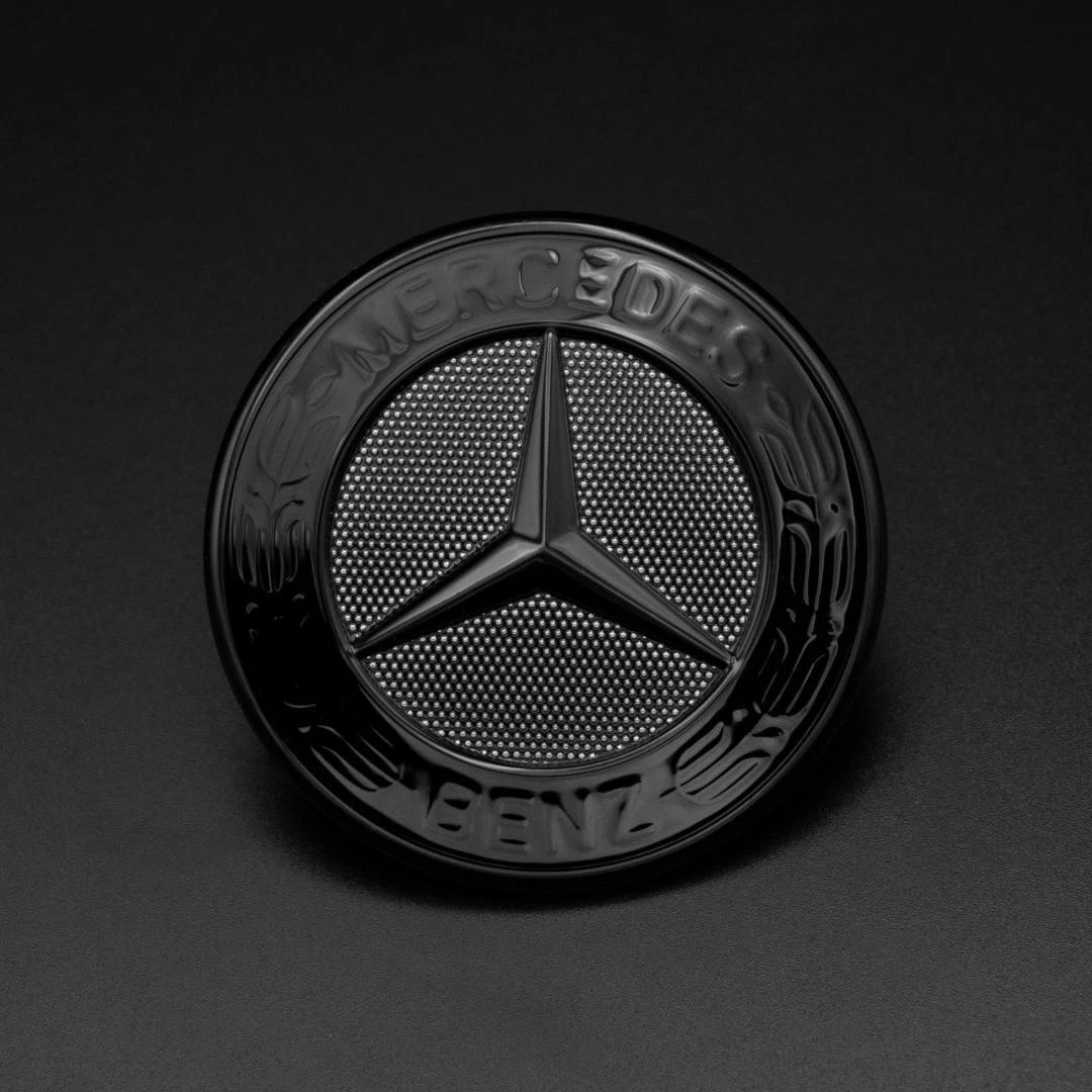 Mercedes Benz Emblem Motorhaube Stern Logo schwarz 2078170316 Neu 