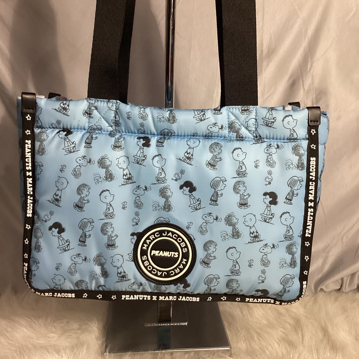 Marc Jacobs X Peanuts Snoopy Character Print Medium Blue Nylon