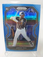 2021 Panini Prizm Carolina Blue Prizm Jorge Ona RC #209 Tier III Padres