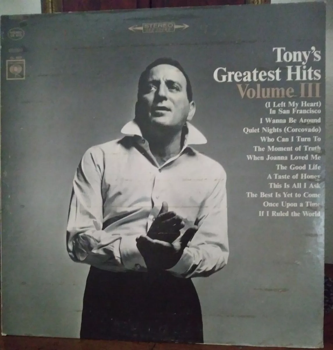 Tony Bennett Tony's Greatest Hits Volume 3 Vinyl 33RPM LP Record