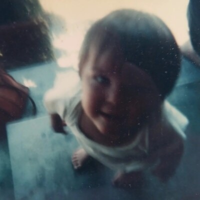 Vintage Polaroid Photo Blurry Adorable Child Surreal Odd Cute Found Art Snapshot