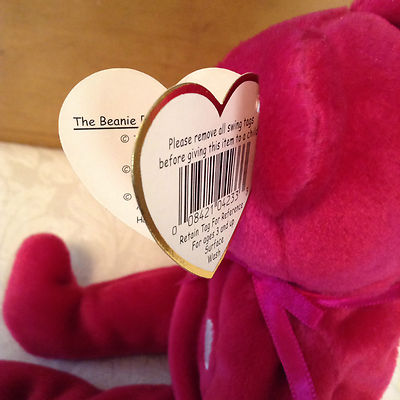 TY Teddy Bears Valentina Valentino Beanie Baby Set with P.E. TY Teddy Bears Valentina Valentino Beanie Baby Set with P.E.