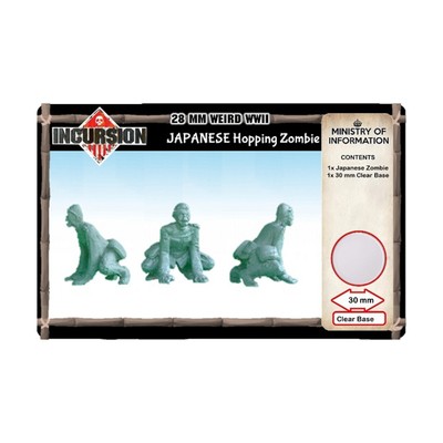 Tabletop Boardgames Historical Minis 28mm Japanese Hopping Zombie #2 Pack New