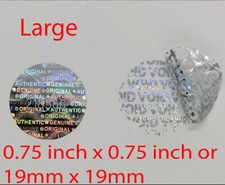 100 Security Hologram Stickers Serial Numbers Tamper Evident Warranty Labels