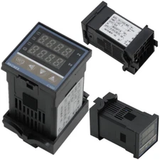 AC 100-240V Digital PID Temperature Controller Thermostat REX-C100 Thermocouple