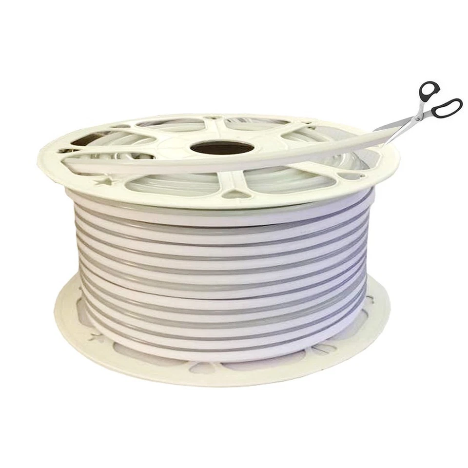 Tira de luces LED de neón 110V 2835 120LED/M luces de cuerda flexibles hágalo usted mismo decoración de letreros + enchufe de EE. UU. Foto 3 de 4