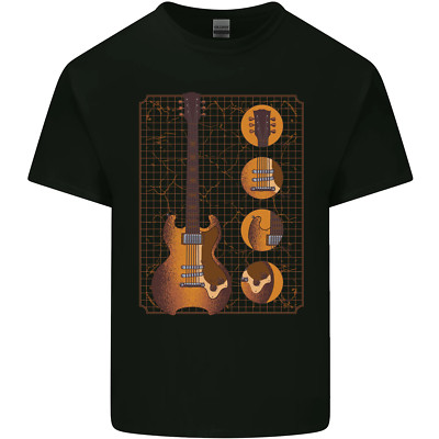 Eine Gitarre Blaupause Musik Rock n Roll Gitarrist Kinder T-shirt Jungen Mädchen