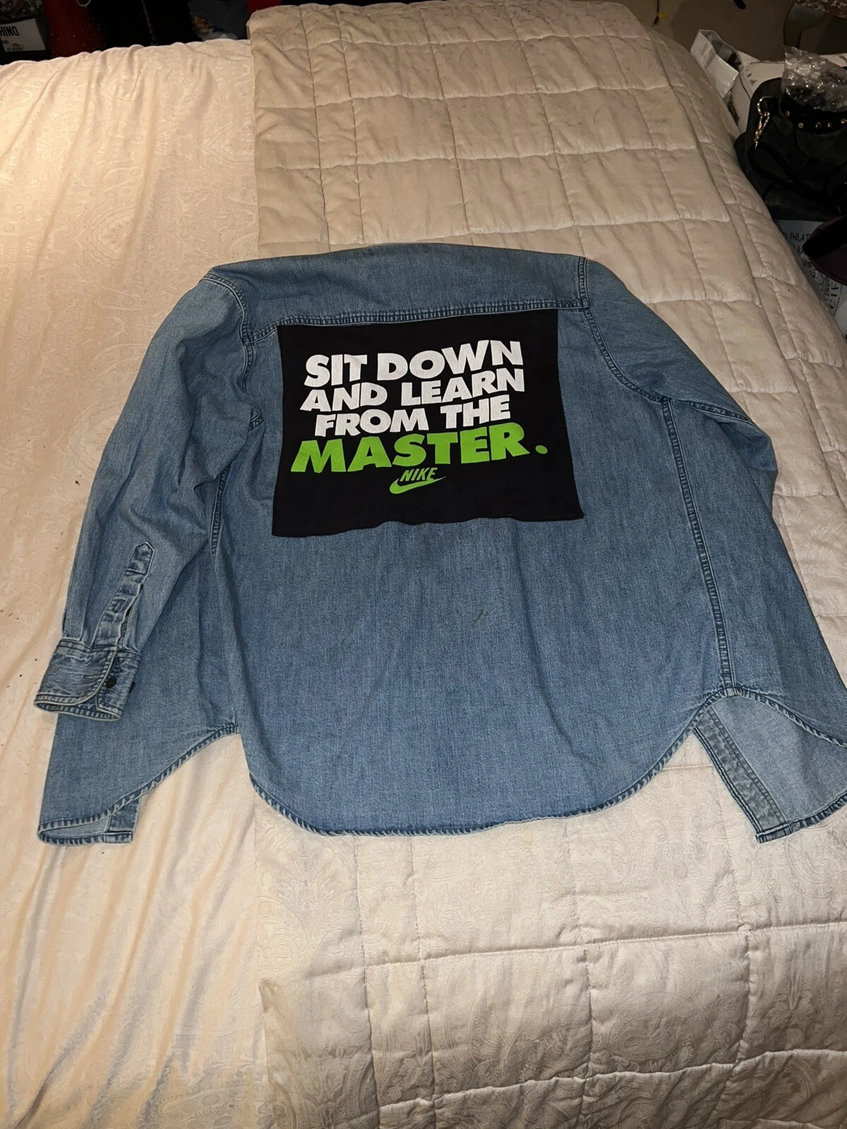 nike denim jacket - vintage