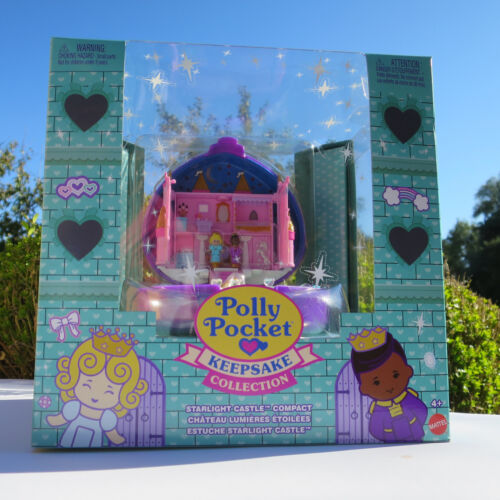 Mini Polly Pocket 💖 Schlos mit Licht 💖 NEU OVP 💖Prinzessin 💖 Schwan Kutsche-