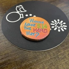 FOURTEEN DOLLARS 1.5” Hand Made Custom Copper Golf Ball Marker!