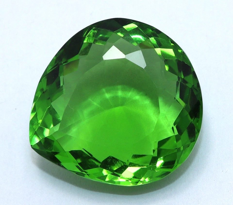 Piedra preciosa suelta certificada corte pera topacio verde natural 800 quilates con regalo gratis Foto 2 de 4