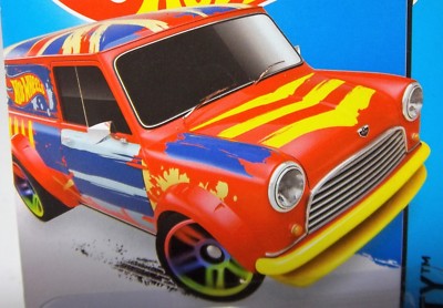 AUSTIN MINI VAN COLORS+BRITISH FLAG ROOF 2 COLOR WHEELS VAN