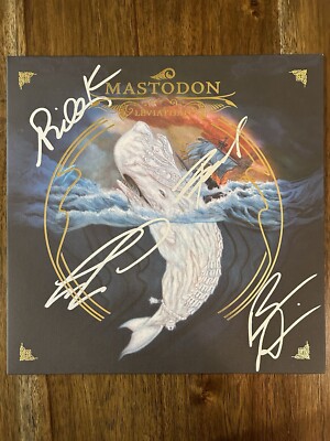 Mastodon' Full Band Signed Vinyl Album 'Leviathan' Brent Hinds +3