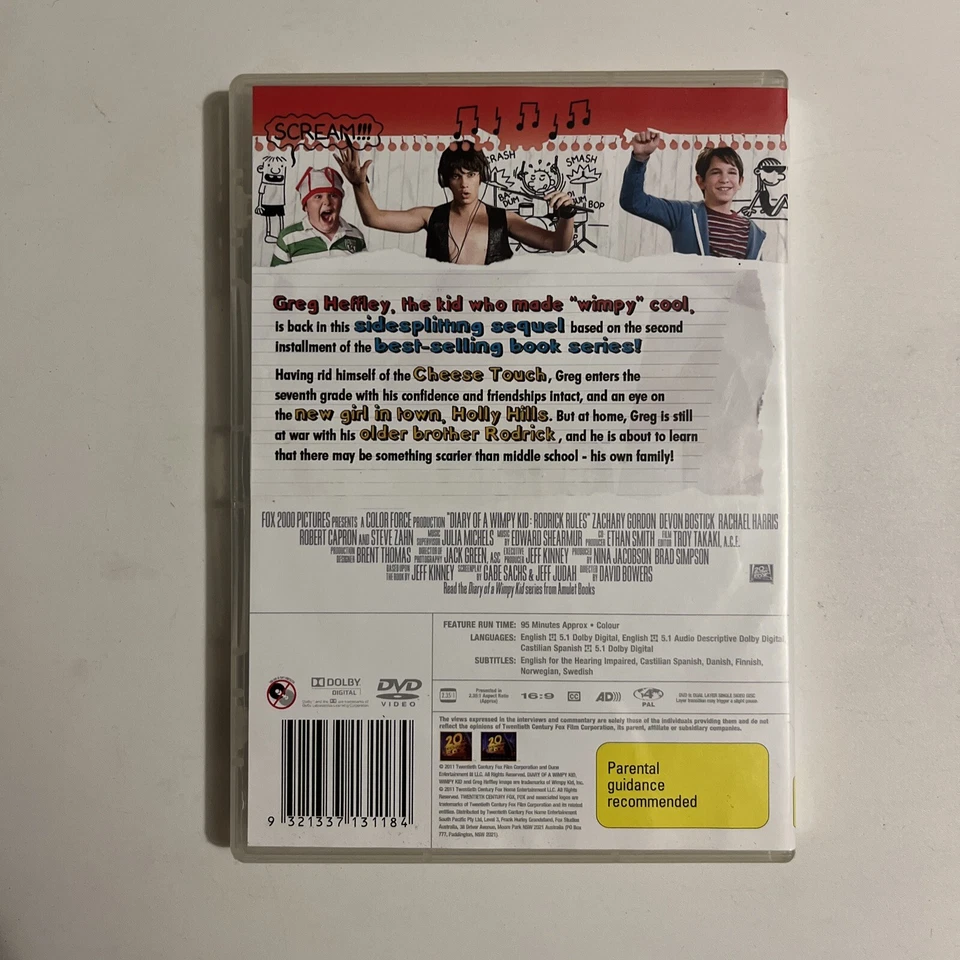 Diary Of A Wimpy Kid 2 - Rodrick Rules (DVD, 2011) - Image 2 of 4